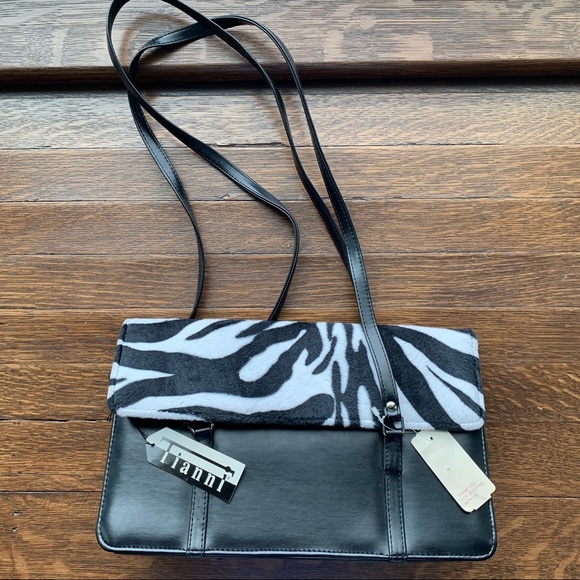SOLD NWT Vintage Tiannl Zebra Print Handbag - Picture 2 of 8